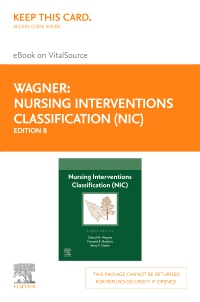 cover image - Nursing Interventions Classification (NIC) - Elsevier eBook on VitalSource (Retail Access Card),8th Edition