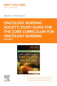 cover image - Study Guide for the Core Curriculum for Oncology Nursing - Elsevier eBook on VitalSource (Retail Access Card),7th Edition