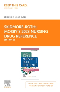 cover image - Mosby's 2023 Nursing Drug Reference - Elsevier eBook on VitalSource (Retail Access Card),36th Edition