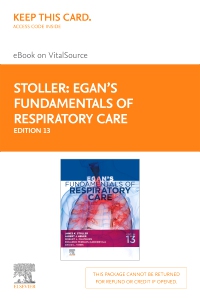 cover image - Egan's Fundamentals of Respiratory Care - Elsevier eBook on VitalSource (Retail Access Card),13th Edition