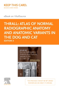 cover image - Atlas of Normal Radiographic Anatomy and Anatomic Variants in the Dog and Cat - Elsevier eBook on VitalSource (Retail Access Card),3rd Edition