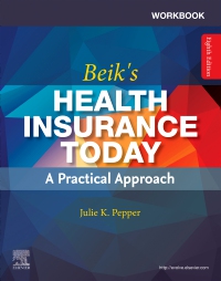 cover image - Workbook for Beik’s Health Insurance Today,8th Edition