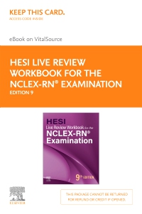 cover image - HESI Live Review Workbook for the NCLEX-RN® Examination - Elsevier eBook on VitalSource (Retail Access Card), 9th Edition