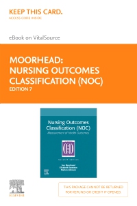 cover image - Nursing Outcomes Classification (NOC) - Elsevier eBook on VitalSource (Retail Access Card),7th Edition