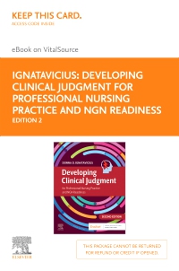 cover image - Developing Clinical Judgment for Professional Nursing Practice and NGN Readiness - Elsevier eBook on VitalSource (Retail Access Card),2nd Edition