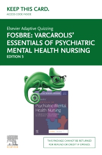 cover image - Elsevier Adaptive Quizzing Varcarolis' Essentials of Psychiatric Mental Health Nursing (Access Card),5th Edition