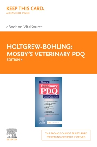 cover image - Mosby's Veterinary PDQ - Elsevier eBook on VitalSource (Retail Access Card),4th Edition
