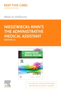 cover image - Kinn's The Administrative Medical Assistant - Elsevier eBook on Vital Source (Retail Access Card),15th Edition