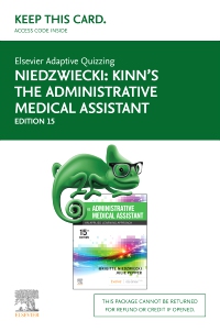 cover image - Elsevier Adaptive Quizzing for Kinn's The Administrative Medical Assistant (Access Card),15th Edition