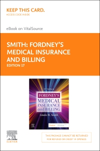 cover image - Fordney’s Medical Insurance and Billing - Elsevier eBook on VitalSource (Retail Access Card), 17th Edition