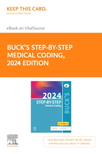 cover image - Buck's Step-by-Step Medical Coding, 2024 Edition - Elsevier E-Book on VitalSource (Retail Access Card),1st Edition