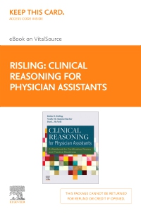 cover image - Clinical Reasoning for Physician Assistants - Elsevier E-Book on VitalSource (Retail Access Card),1st Edition