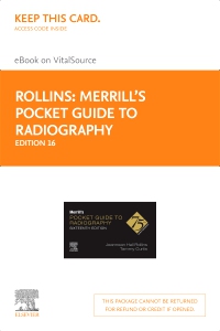 cover image - Merrill's Pocket Guide to Radiography - Elsevier E-Book on VitalSource (Retail Access Card), 16th Edition