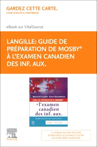 cover image - GUIDE DE PRÉPARATION DE MOSBY® à l’examen canadien des inf. aux. E-Book on VitalSource (Retail Access Card),1st Edition