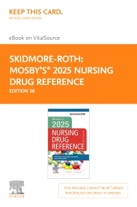cover image - Mosby's 2025 Nursing Drug Reference - Elsevier eBook on VitalSource (Retail Access Card), 38th Edition