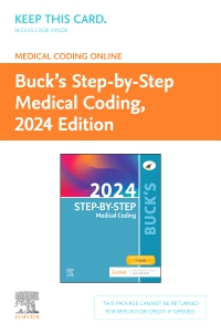 cover image - Buck's Medical Coding Online for Step-by-Step Medical Coding, 2024 Edition-Access Card,1st Edition