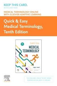 cover image - Medical Terminology Online with Elsevier Adaptive Learning for Quick & Easy Medical Terminology (Access Card),10th Edition
