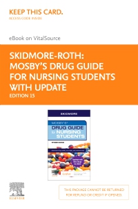 cover image - Mosby's Drug Guide for Nursing Students with 2022 Update - Elsevier E-Book on VitalSource (Retail Access Card),15th Edition