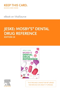 cover image - Mosby's Dental Drug Reference - Elsevier eBook on VitalSource (Retail Access Card), 14th Edition