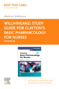 cover image - Study Guide for Clayton's Basic Pharmacology for Nurses - Elsevier E-Book on VitalSource (Retail Access Card), 20th Edition