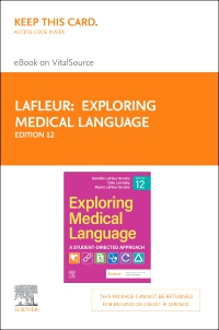 cover image - Exploring Medical Language - Elsevier eBook on VitalSource (Retail Access Card), 12th Edition