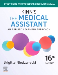 cover image - Study Guide and Procedure Checklist Manual for Kinn's The Medical Assistant - Elsevier E-Book on VitalSource, 16th Edition