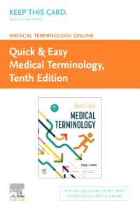 cover image - Medical Terminology Online for Quick & Easy Medical Terminology (Access Card), 10th Edition