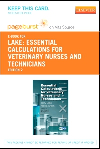 cover image - Essential Calculations for Veterinary Nurses and Technicians - Elsevier eBook on VitalSource (Retail Access Card),2nd Edition