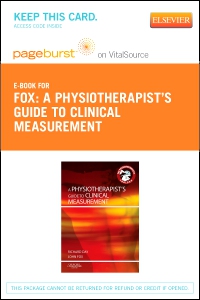 cover image - A Physiotherapist's Guide to Clinical Measurement - Elsevier eBook on vitalSource (Retail Access Card),1st Edition