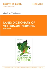 cover image - Dictionary of Veterinary Nursing - Elsevier eBook on VitalSource (Retail Access Card),4th Edition