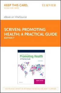cover image - Promoting Health: A Practical Guide - Elsevier eBook on VitalSource (Retail Access Card),7th Edition