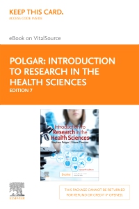 cover image - Introduction to Research in the Health Sciences - Elsevier eBook on VitalSource (Retail Access Card),7th Edition