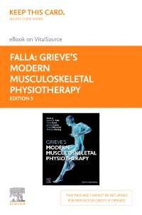 cover image - Grieve's Modern Musculoskeletal Physiotherapy - Elsevier eBook on VitalSource (Retail Access Card),5th Edition