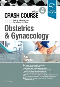 cover image - Crash Course Obstetrics and Gynaecology Updated Edition Elsevier eBook on VitalSource,4th Edition