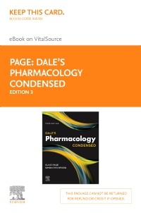 cover image - Dale's Pharmacology Condensed,Elsevier E-Book on VitalSource (Retail Access Card),3rd Edition