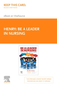 cover image - Be a Leader in Nursing - Elsevier E-Book on VitalSource (Retail Access Card),1st Edition