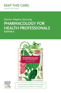cover image - Elsevier Adaptive Quizzing for Pharmacology for Health Professionals 6th Edition - Access Card,6th Edition