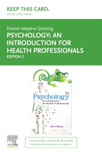 cover image - Elsevier Adaptive Quizzing for Psychology: An Introduction for Health Professionals 2E - Access Card,1st Edition