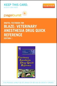 cover image - Veterinary Anesthesia Drug Quick Reference - Elsevier eBook on VitalSource (Retail Access Card),1st Edition