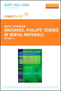 cover image - Phillips' Science of Dental Materials - Elsevier eBook on VitalSource (Retail Access Card),11th Edition