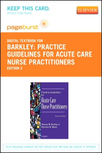 cover image - Practice Guidelines for Acute Care Nurse Practitioners - Elsevier eBook on VitalSource (Retail Access Card),2nd Edition