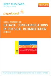 cover image - Contraindications in Physical Rehabilitation - Elsevier eBook on VitalSource (Retail Access Card),1st Edition