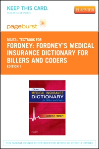 cover image - Fordney's Medical Insurance Dictionary for Billers and Coders - Elsevier eBook on VitalSource (Retail Access Card),1st Edition