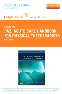 cover image - Acute Care Handbook for Physical TheTherapists - Elsevier eBook on VitalSource (Retail Access Card),4th Edition