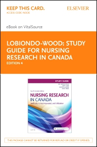 cover image - Study Guide for Nursing Research in Canada - Elsevier eBook on VitalSource (Retail Access Card),4th Edition