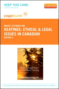 cover image - Ethical & Legal Issues in Canadian - Elsevier eBook on VitalSource (Retail Access Card),3rd Edition
