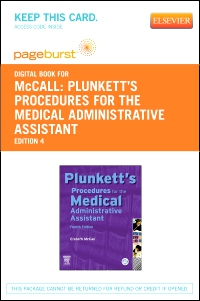 cover image - Plunkett's Procedures for the Medical Administrative Assistant - Elsevier eBook on VitalSource (Retail Access Card),4th Edition